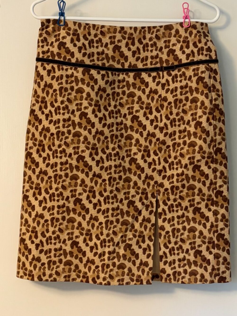 Telluride Clothing Co cheetah print knee length pencil skirt size 6